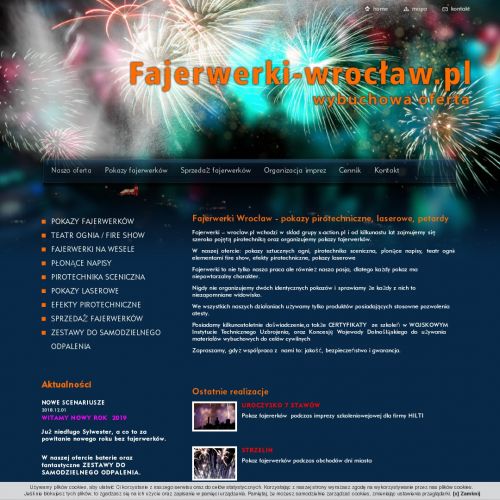 Pokazy fajerwerków - Wrocław