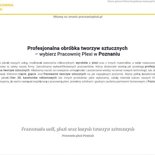 Cięcie plexi Poznań