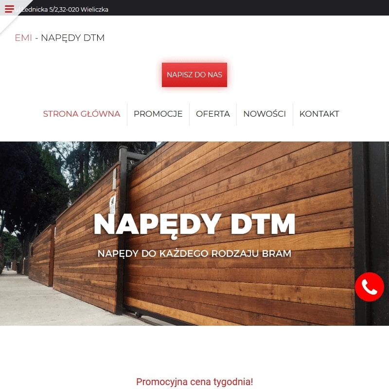 Pilot do napędu bram w Jędrzejów