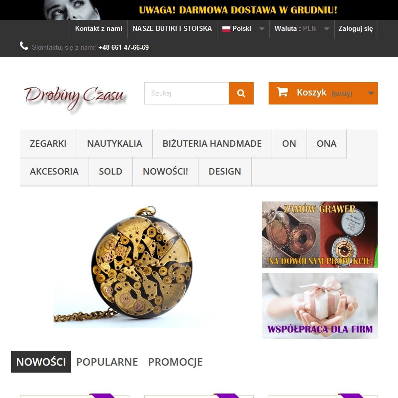 Warszawa - oryginalny zegar ścienny