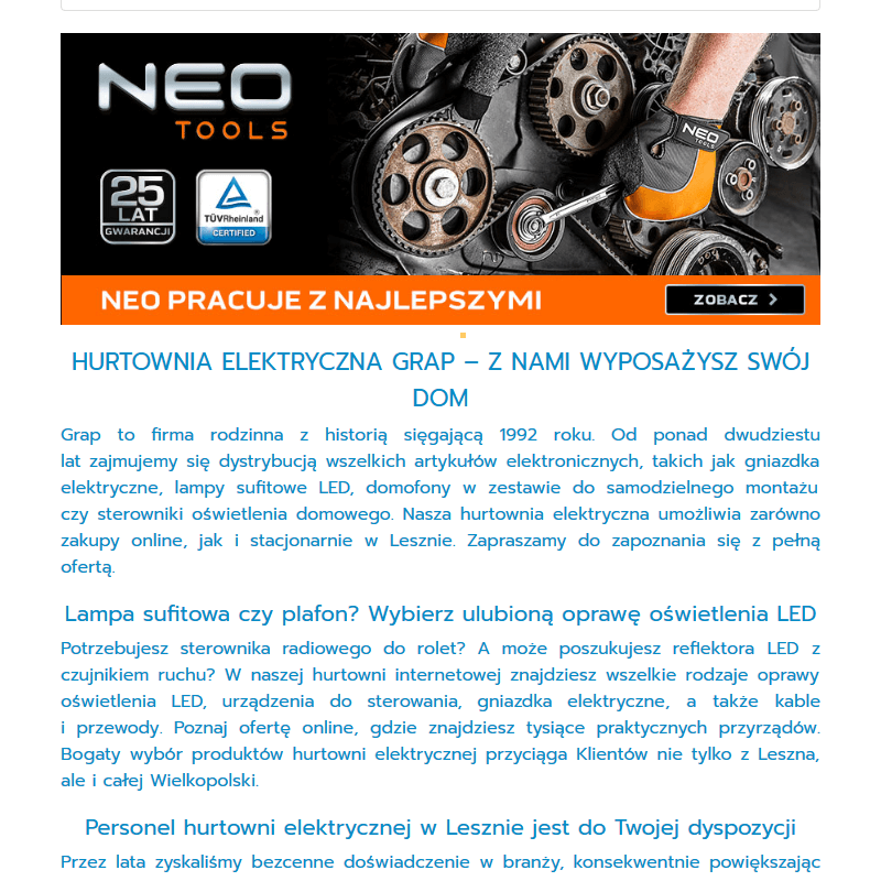 Leszno - led tuba 230v