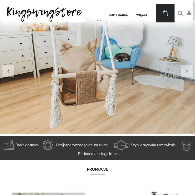 Huśtawka domowa zawieszana